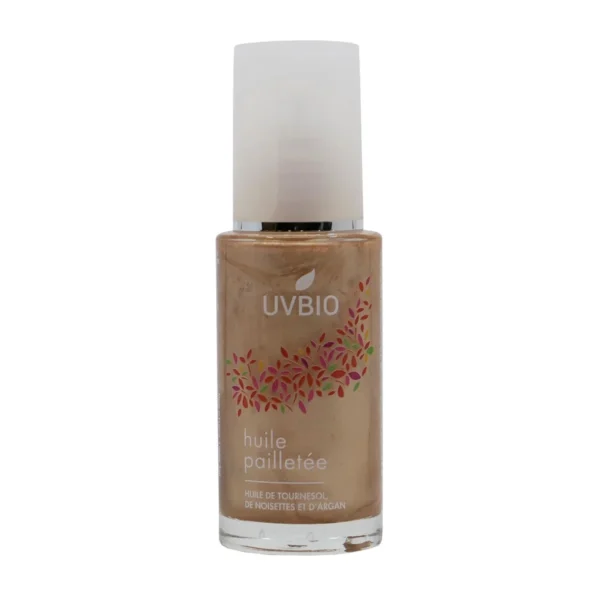 Laat je huid stralen met UVBIO Illuminating Body Oil Bio: een biologische, vegan huidolie die de huid verzacht, hydrateert en een subtiele glans geeft.
